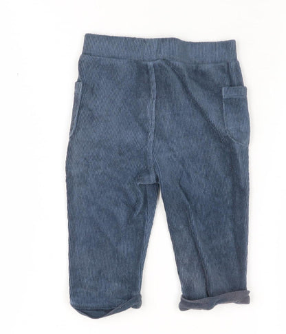 FatFace Boys Blue Corduroy Jogger Trousers 3-6 Months