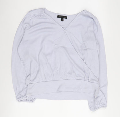 Banana Republic Women's Blue Wrap Jumper V-Neck Medium