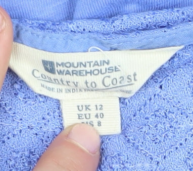Mountain Warehouse Women's Blue Lace T-Shirt Size 12