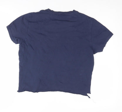 Womens UK Size 14 Diesel Blue Basic T-Shirt