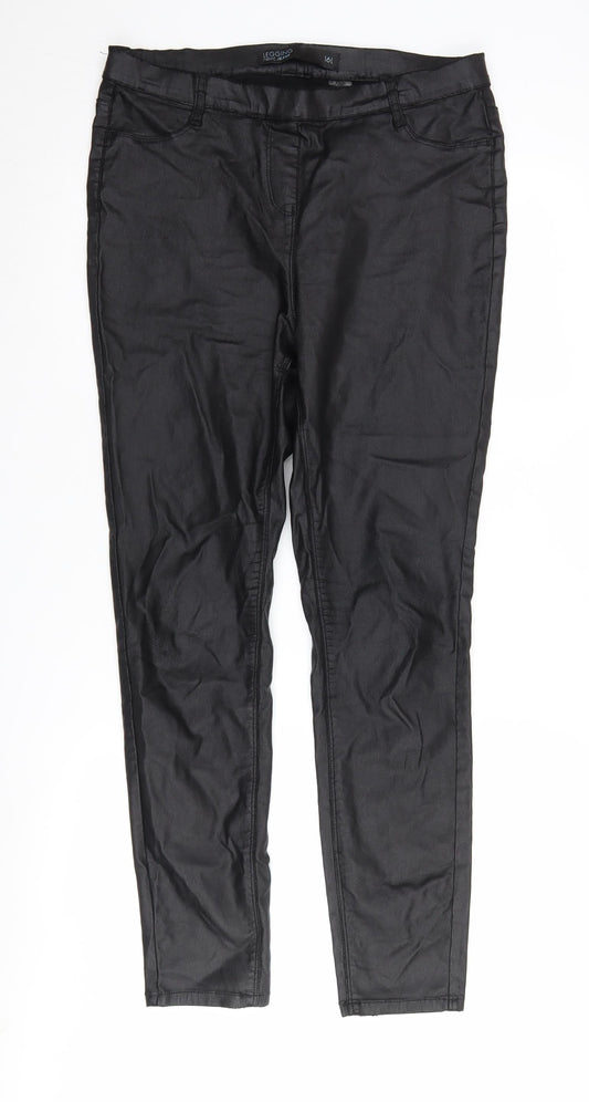 Womens UK Size 16 NEXT Regular Fit Jegging Black Trousers