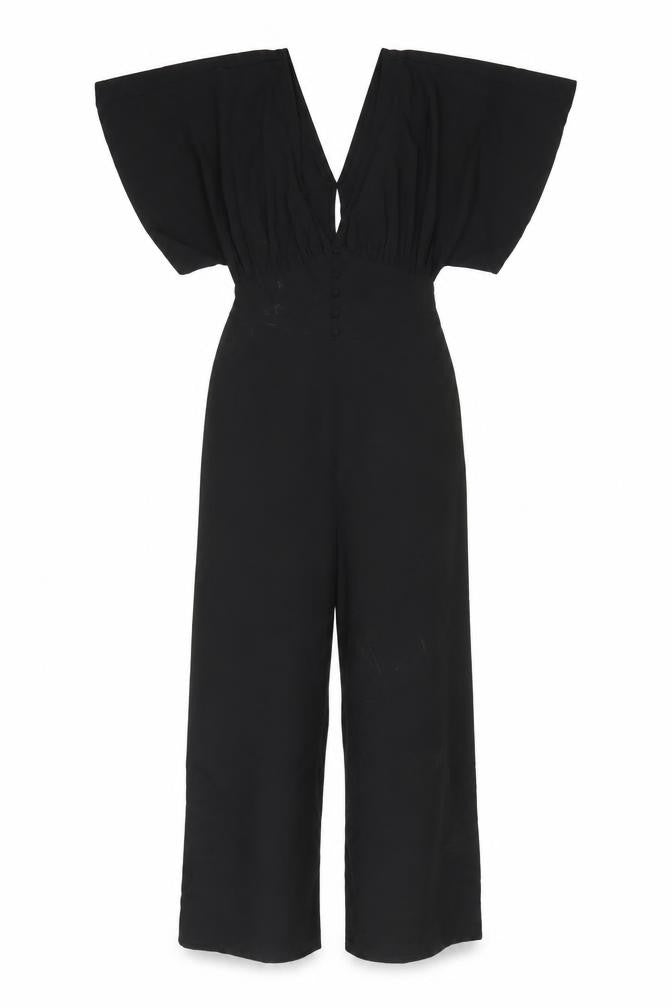Womens UK Size 4 ASOS One-Piece Black Jumpsuit
