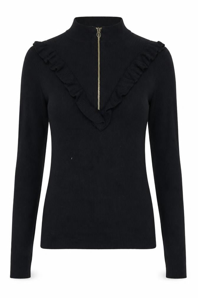 Womens UK Size XS Brave Soul Black Full Zip Jumper