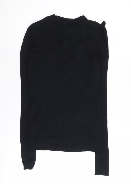 Womens UK Size XS Brave Soul Black Full Zip Jumper