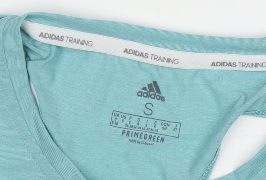 Adidas Women's Blue Gym Tank S - Lightweight & Breathable