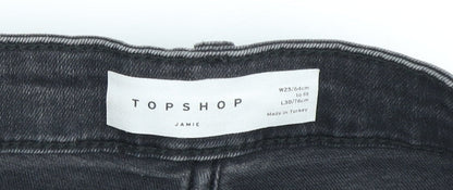 Topshop Women's Black Skinny Jeans - Size 6