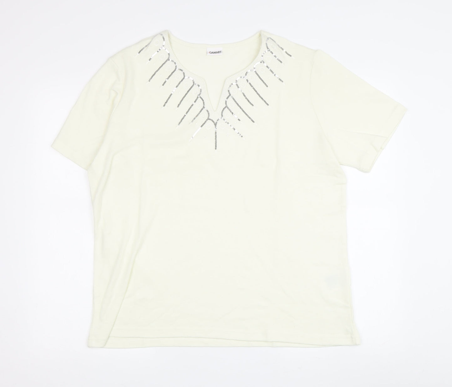 Womens UK Size L Damart White  T-Shirt