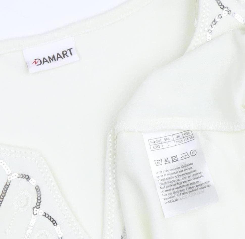 Womens UK Size L Damart White  T-Shirt