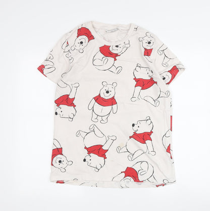 Womens UK Size S Disney Beige Basic T-Shirt
