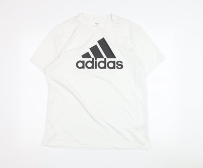 Adidas Unisex White S Basic T-Shirt Gymwear