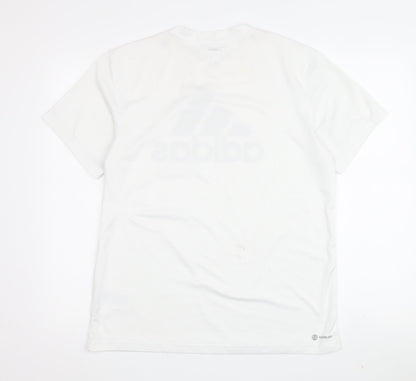 Adidas Unisex White S Basic T-Shirt Gymwear