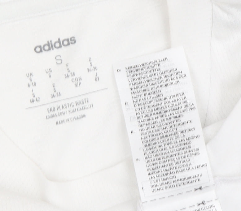 Adidas Unisex White S Basic T-Shirt Gymwear