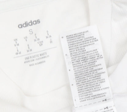 Adidas Unisex White S Basic T-Shirt Gymwear