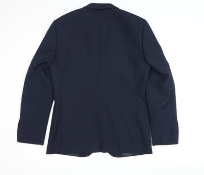 Mens UK Size M Jeff Banks Regular Blue Suit Jacket