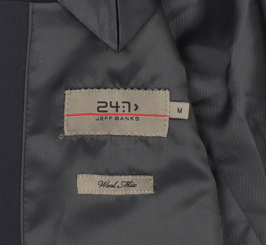 Mens UK Size M Jeff Banks Regular Blue Suit Jacket