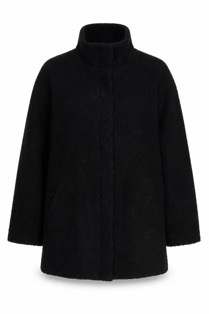 Womens UK Size 12 BHS Black Overcoat