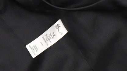 Womens UK Size 12 BHS Black Overcoat