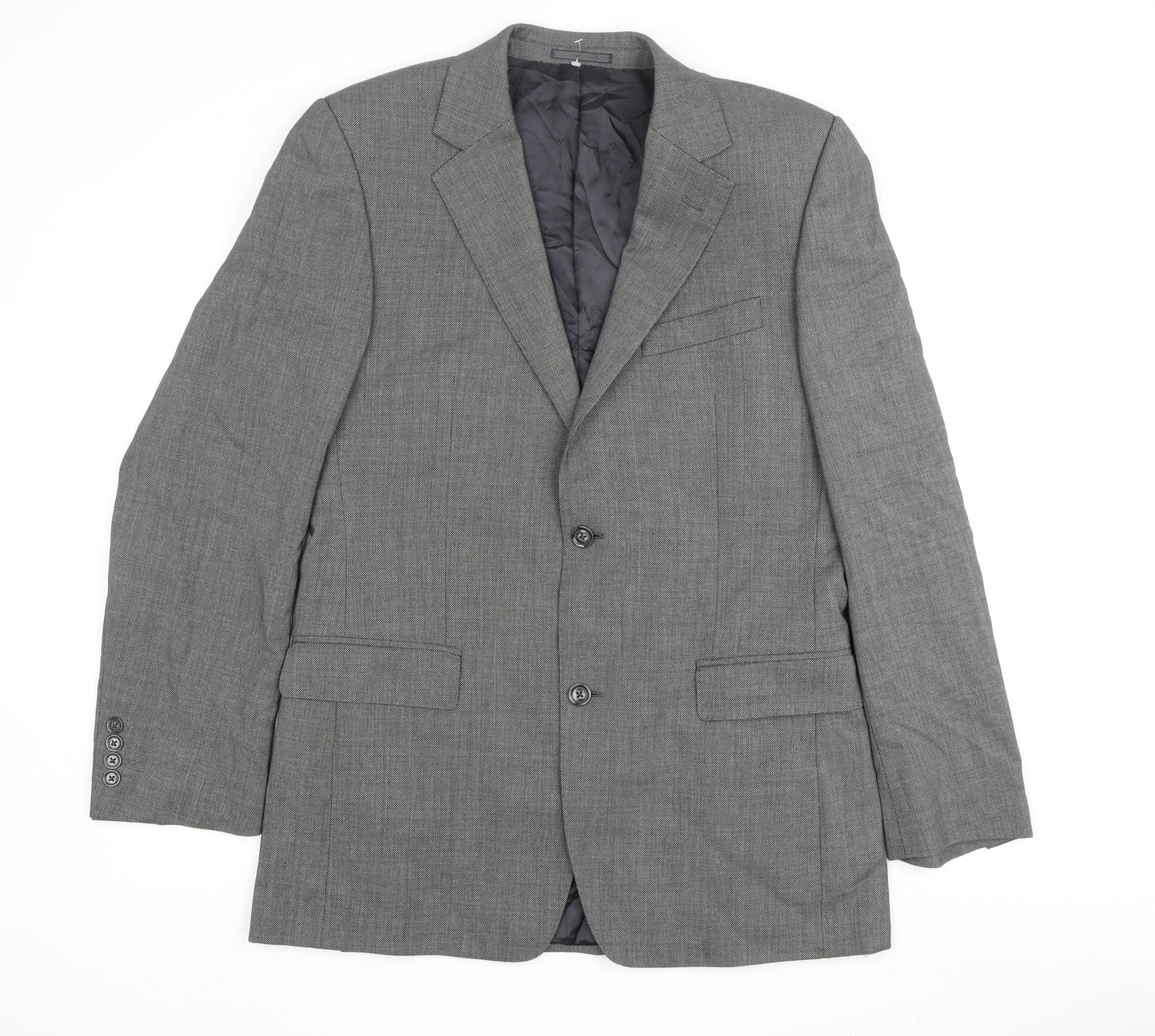 Mens UK Size 40 Jaeger Regular Grey Suit Jacket