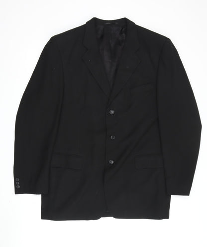 Mens UK Size 44 Copperstone Regular Black Suit Jacket