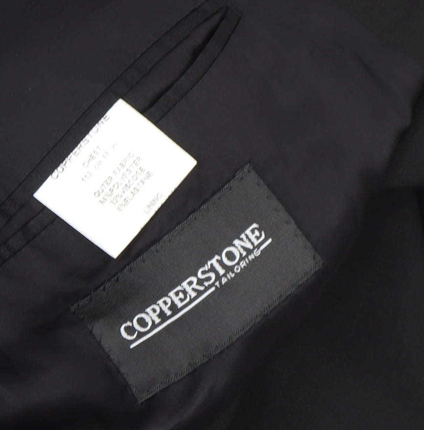 Mens UK Size 44 Copperstone Regular Black Suit Jacket