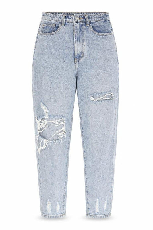 Womens UK Size 10 PRETTYLITTLETHING  Mom Blue Jeans
