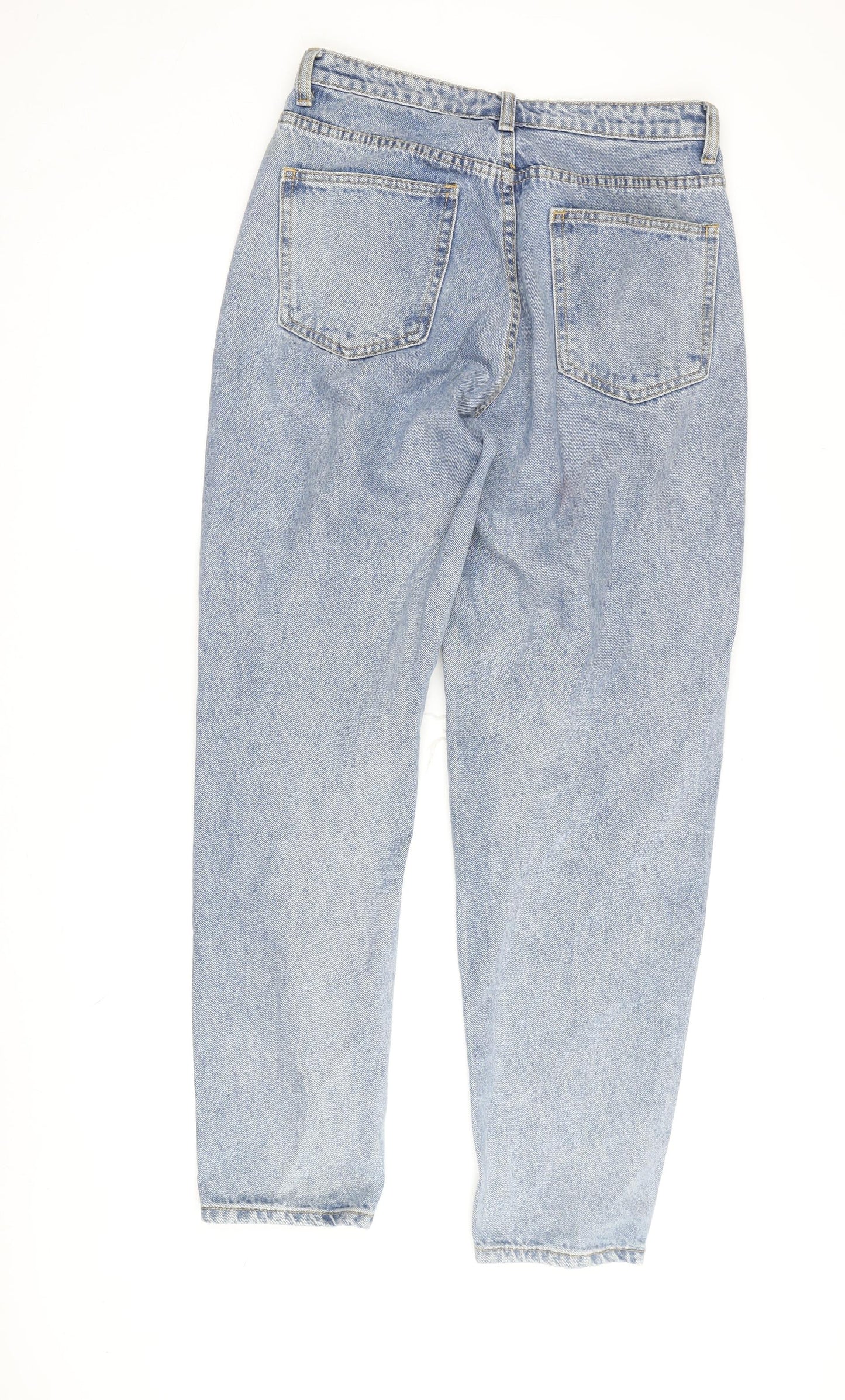 PrettyLittleThing Women's Blue Mom Jeans, Size 10, Distressed