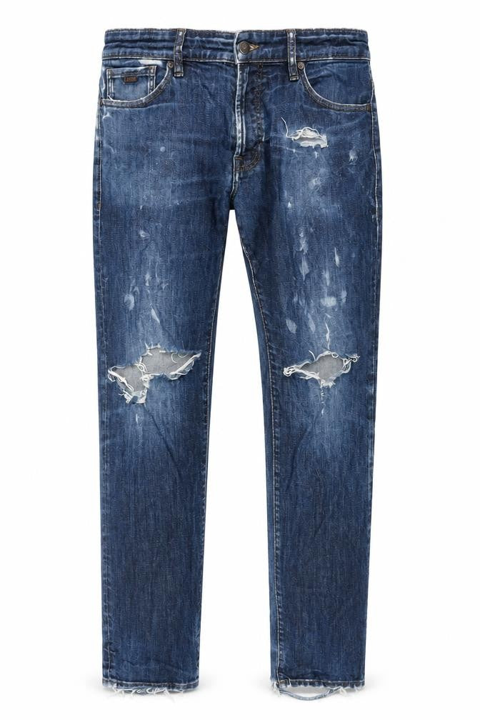 Mens UK Size 33 HUGO BOSS Slim Fit Straight Blue Jeans