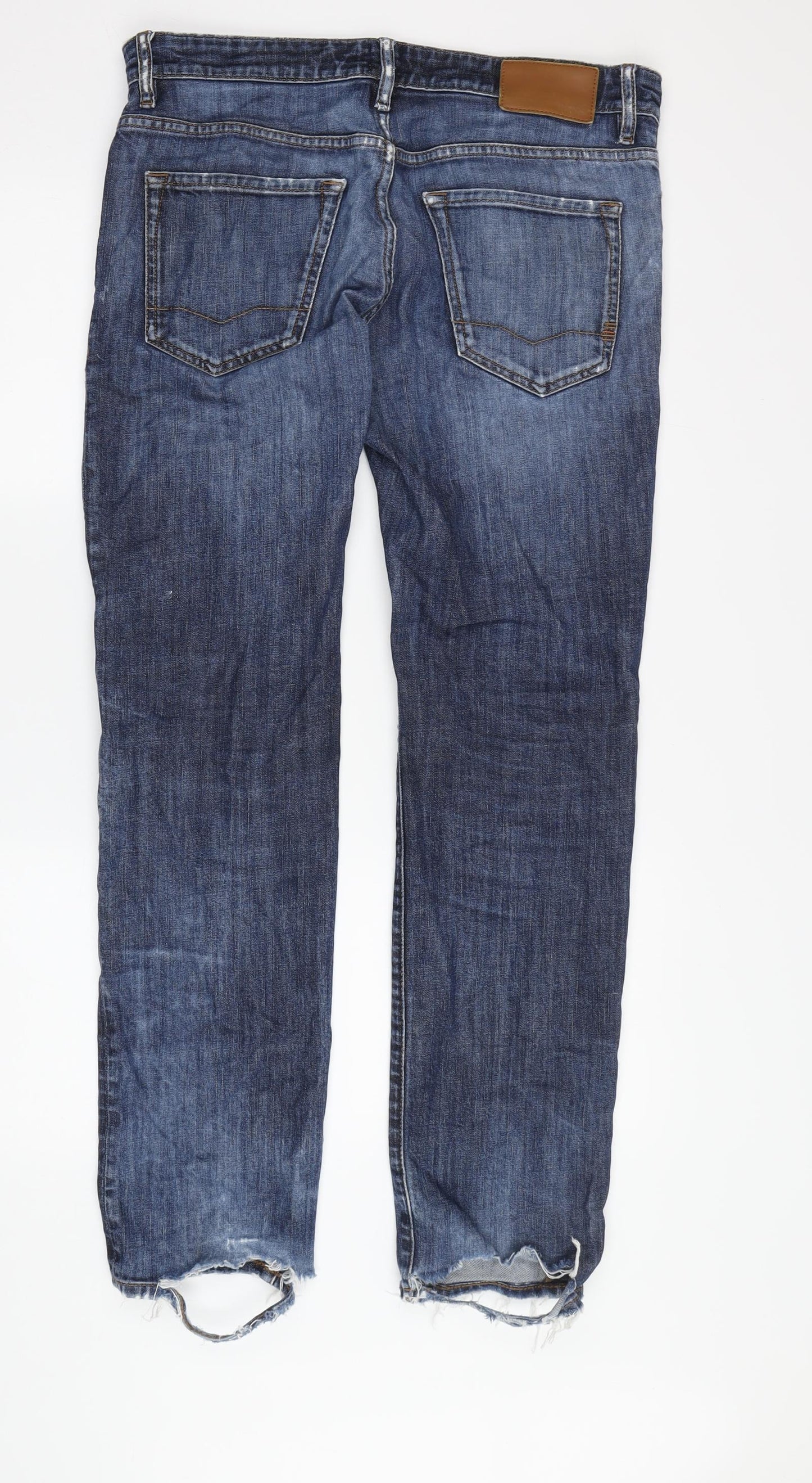 Hugo Boss Men's Blue Straight Slim Jeans - 33