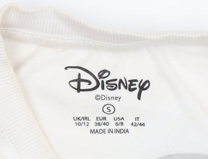 Disney Unisex Adults White T-Shirt S Cartoon Print