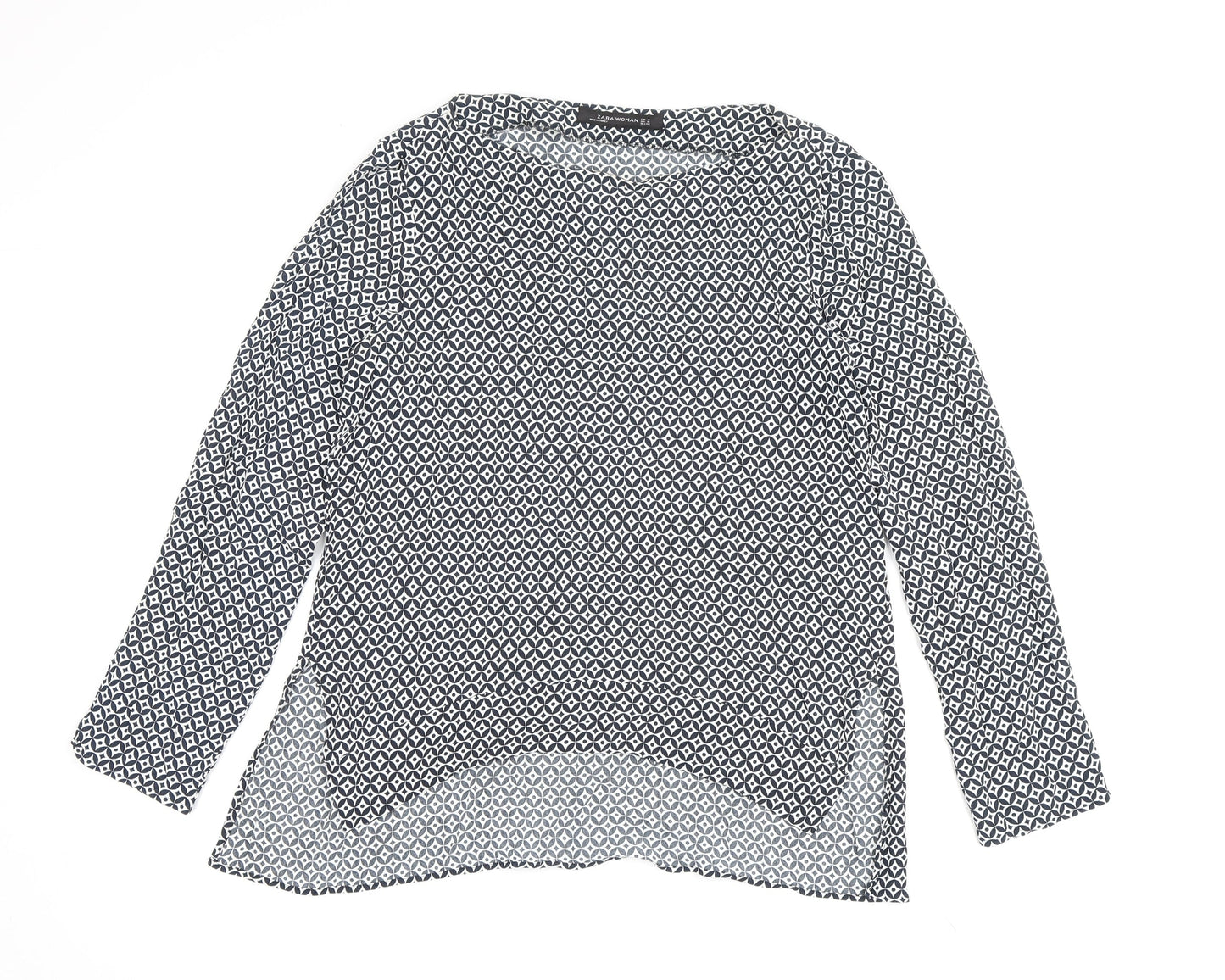 Zara Woman Multicoloured Geometric Blouse, Size M
