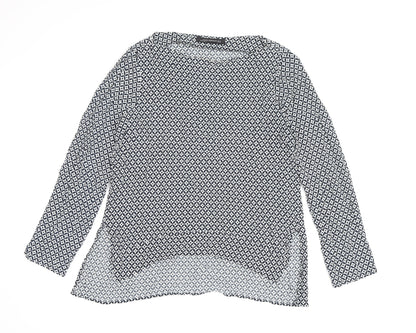 Zara Woman Multicoloured Geometric Blouse, Size M