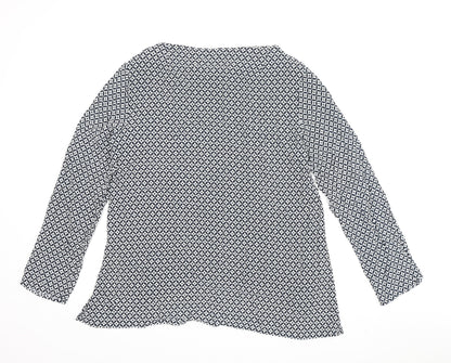 Zara Woman Multicoloured Geometric Blouse, Size M