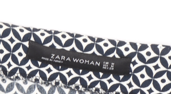 Zara Woman Multicoloured Geometric Blouse, Size M