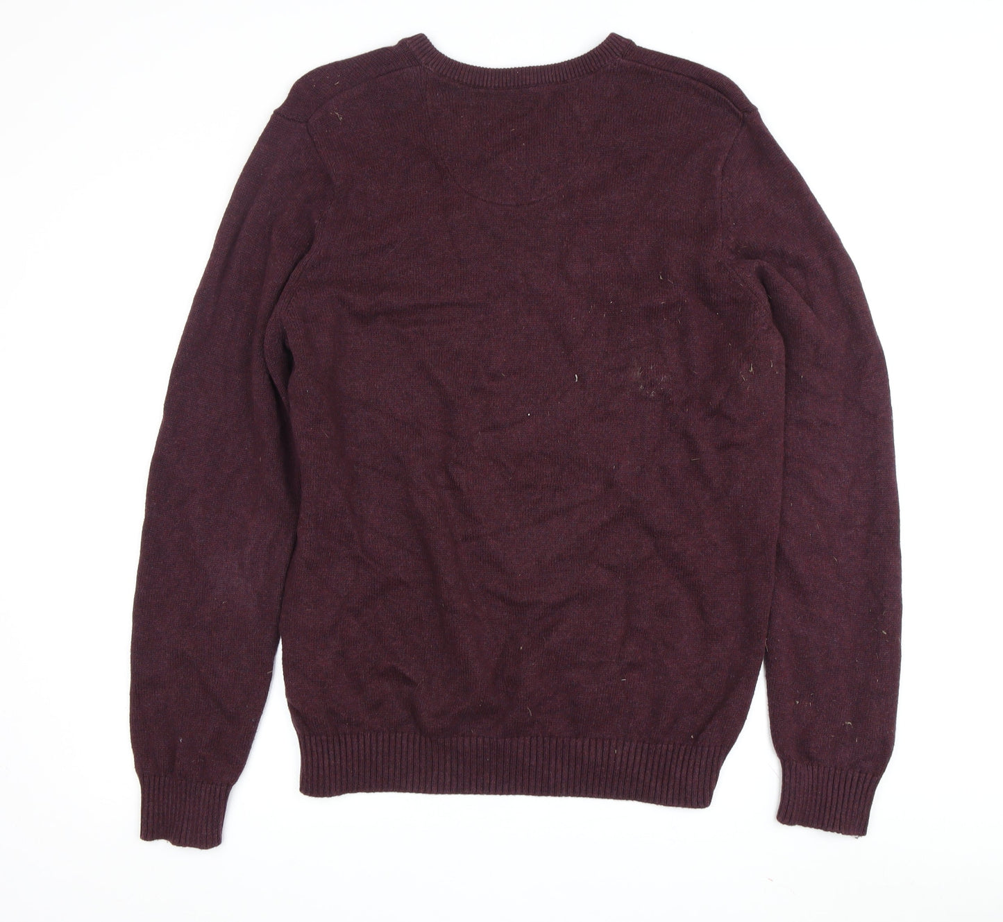 Maine New England Men's Purple V-Neck Pullover Jumper L