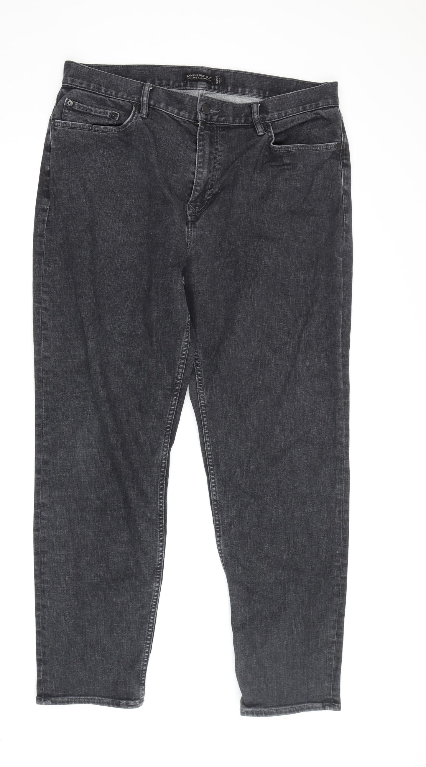 Banana Republic Men's Black Tapered Jeans, Size 36