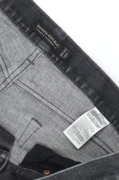 Banana Republic Men's Black Tapered Jeans, Size 36