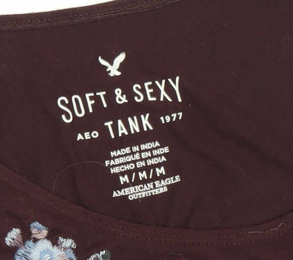 Womens UK Size M American Eagle Outfitters Brown  Tank