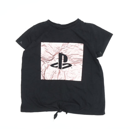 Fashion UK PlayStation Unisex Kids Black T-Shirt 14-15 Years