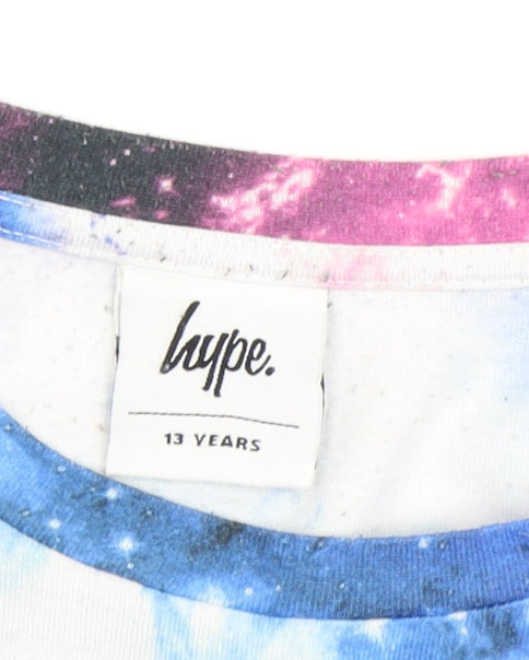 Hype Boys Multicoloured Galaxy Graphic T-Shirt 13 Years