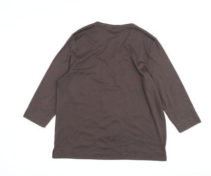 Womens UK Size 14 TIGI Wear Grey Basic T-Shirt
