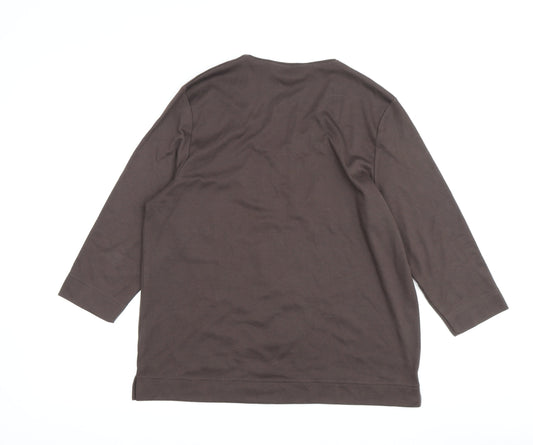 Womens UK Size 14 TIGI Wear Grey Basic T-Shirt