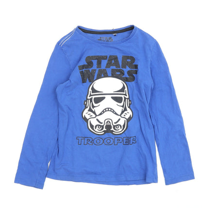 Star Wars Boys Blue Graphic Long Sleeve T-Shirt - Size M