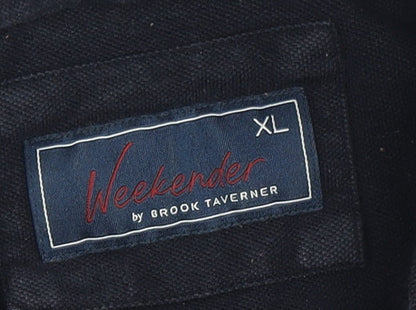 Brook Taverner Men's Polo XL Pink Striped Short Sleeve