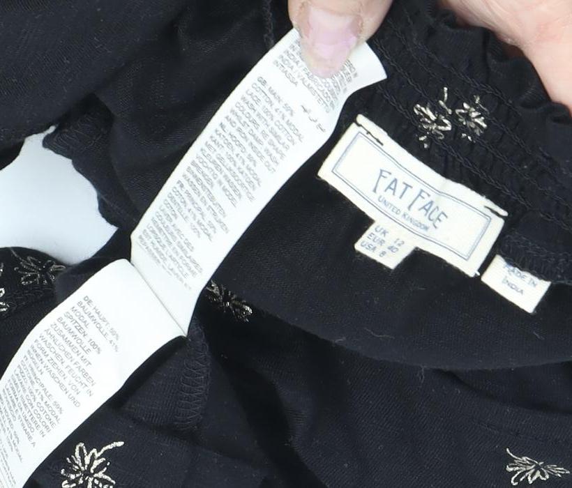 Womens UK Size 12 Fat Face Black  Blouse