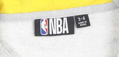NBA Boys Grey LA Lakers Hooded Jacket 3-4 Years