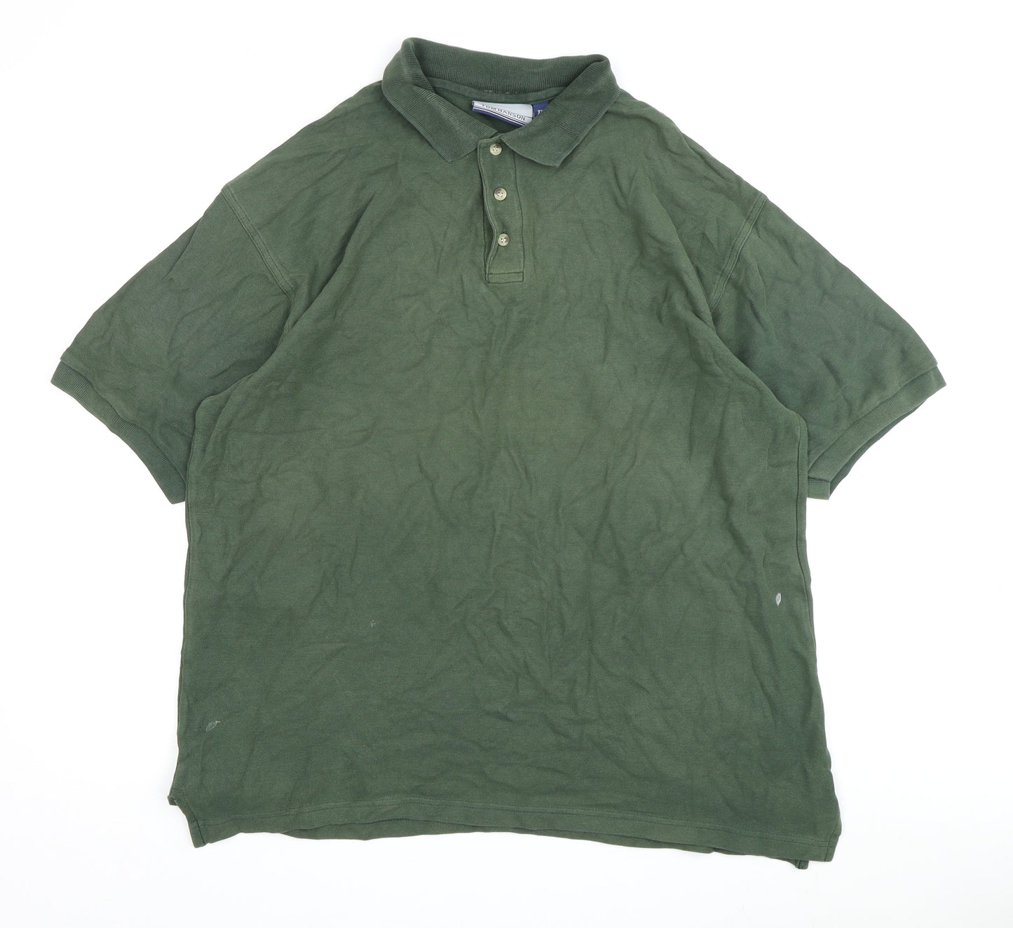 Tom Hanson Men's Green Polo Shirt XL Cotton Casual