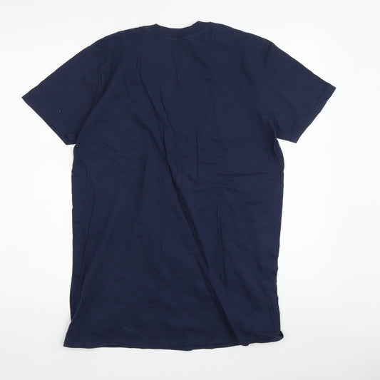 Marvel Men's Blue Captain America T-Shirt Size M