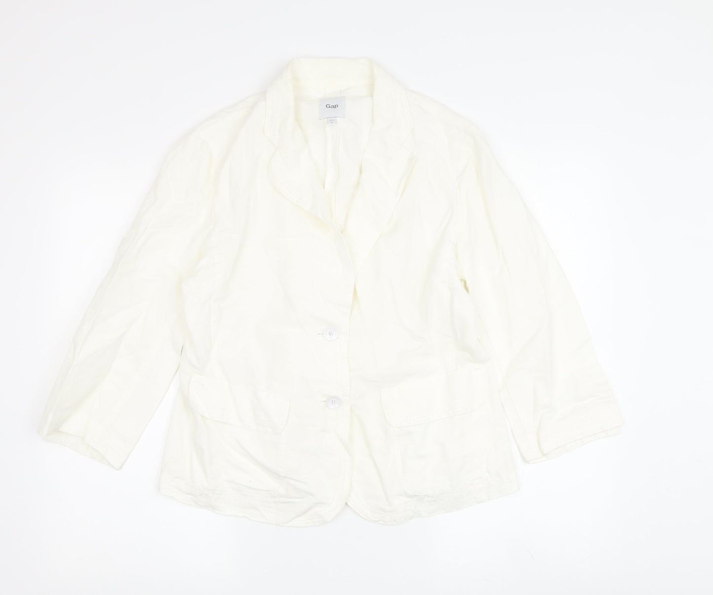 Womens UK Size 10 Gap White Basic Jacket