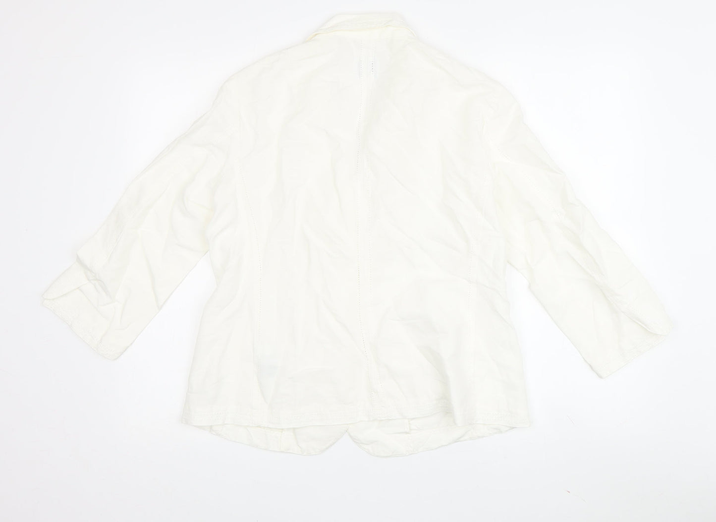 Womens UK Size 10 Gap White Basic Jacket