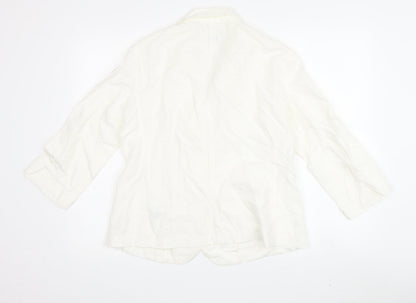 Womens UK Size 10 Gap White Basic Jacket